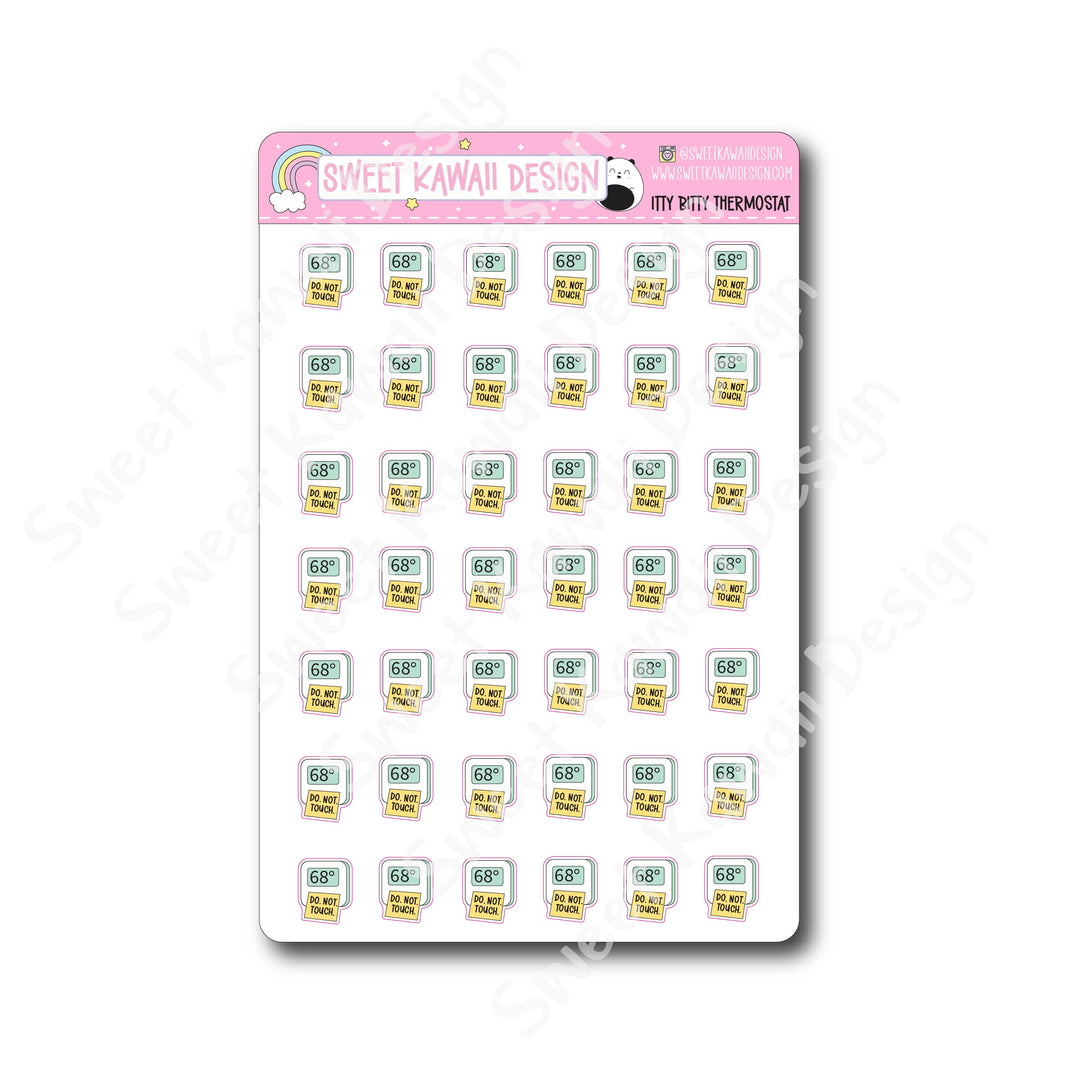 Kawaii Thermostat Stickers