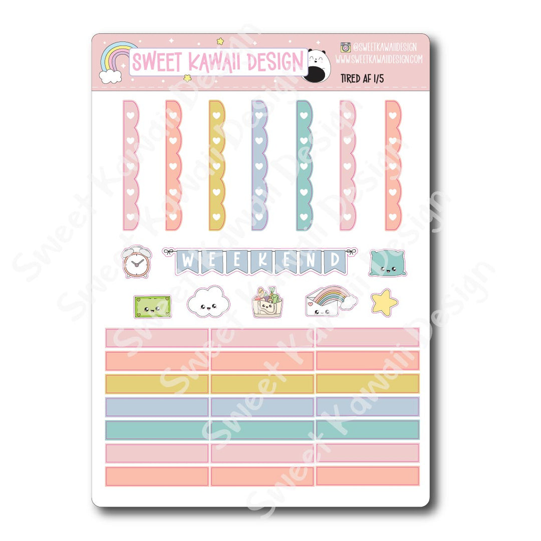 Weekly Kit - Tired AF - SIZE OPTIONS AVAILABLE