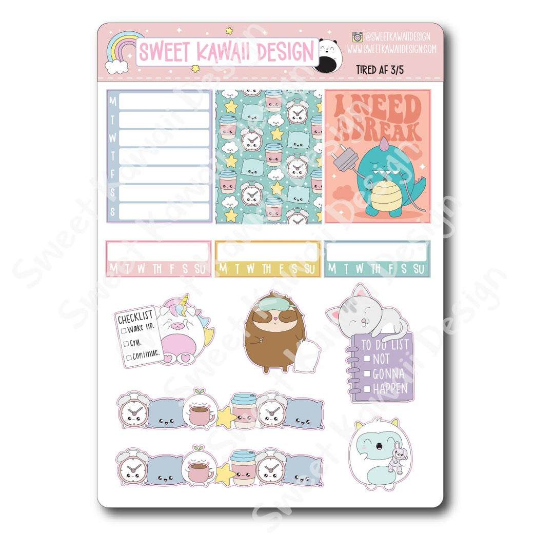Weekly Kit - Tired AF - SIZE OPTIONS AVAILABLE