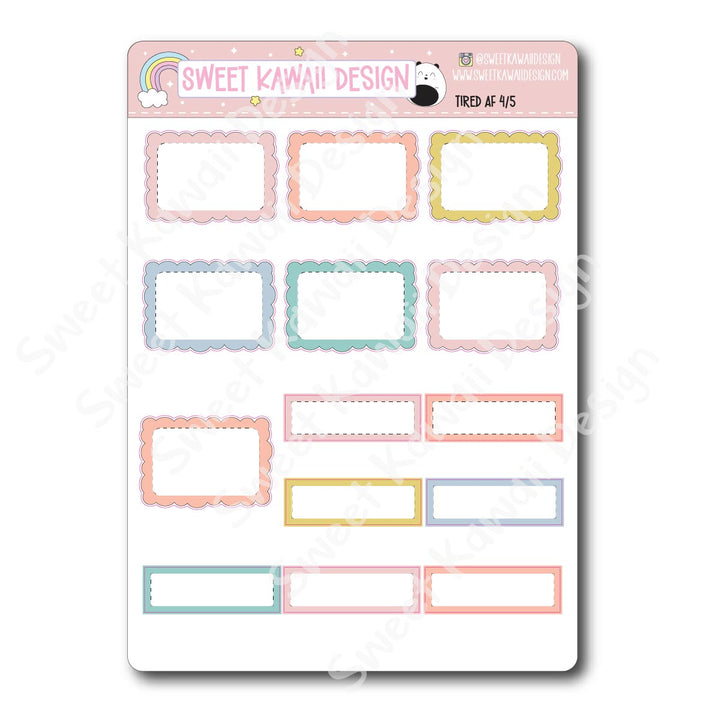 Weekly Kit - Tired AF - SIZE OPTIONS AVAILABLE