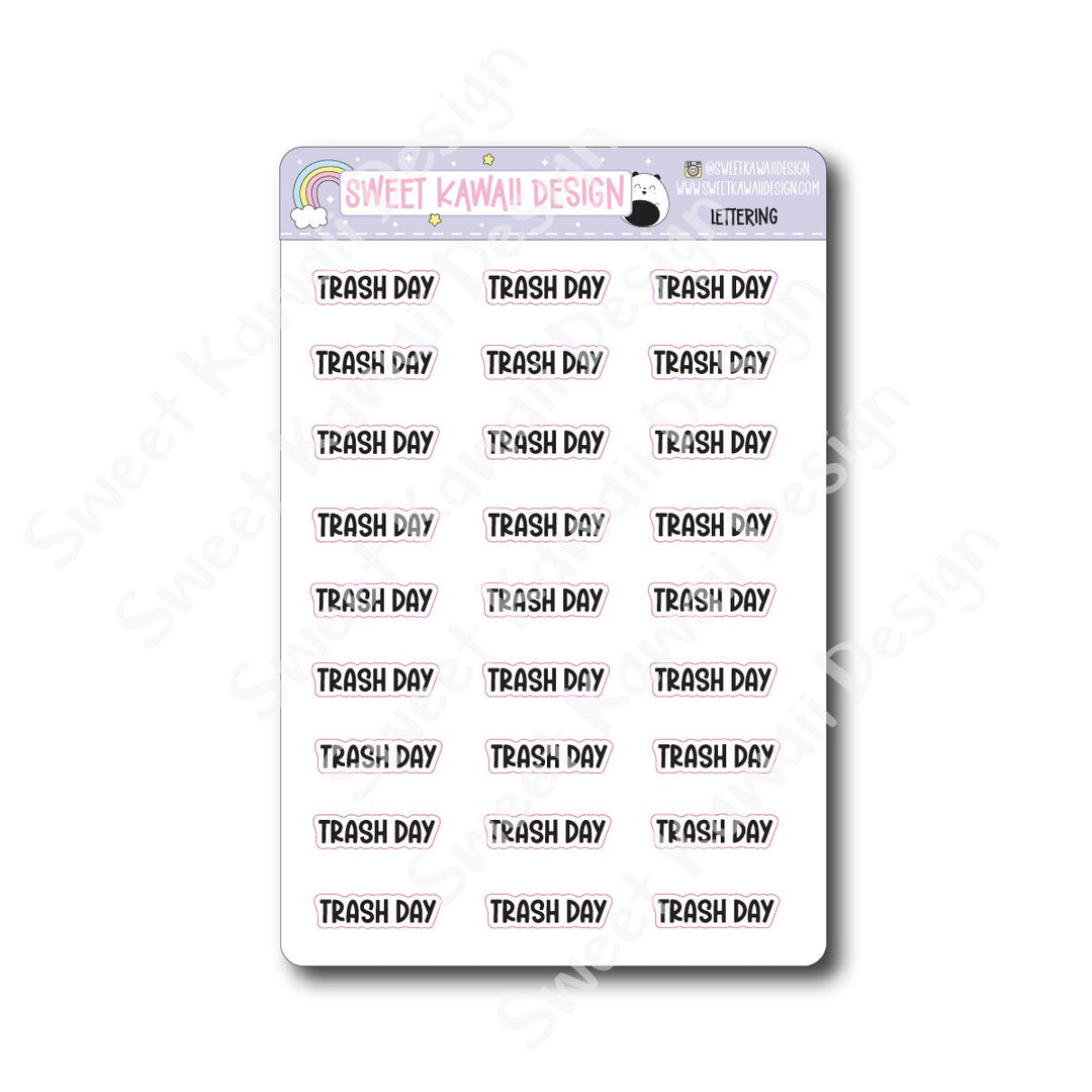 Lettering - Trash Day