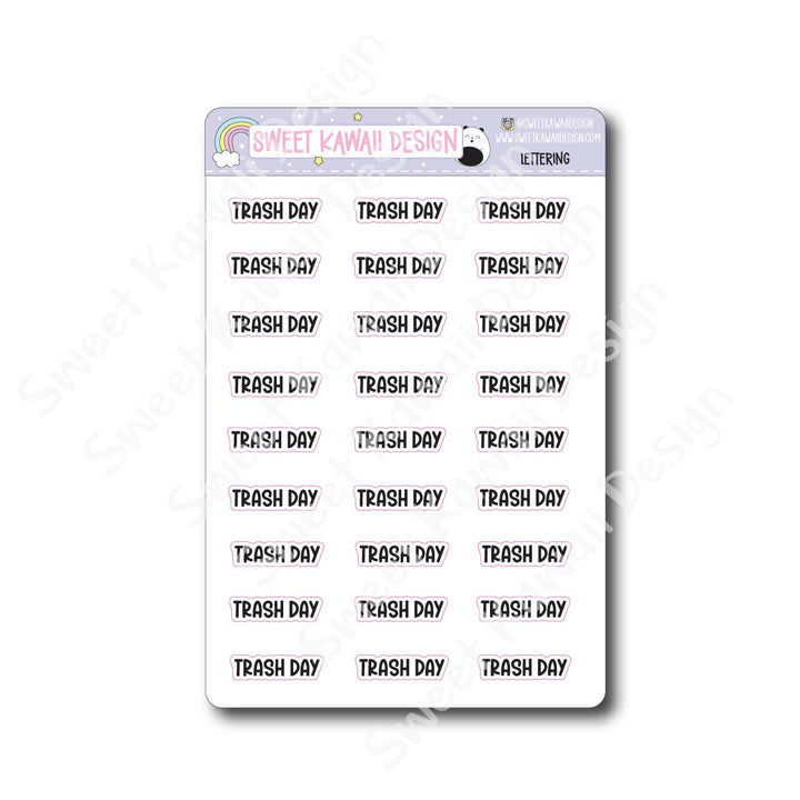 Lettering - Trash Day