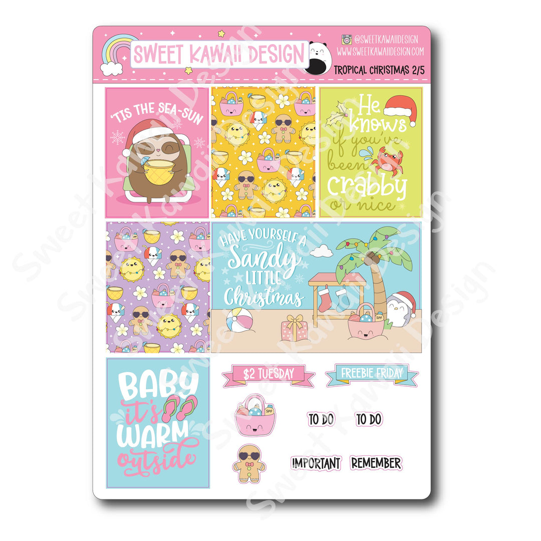 Weekly Kit - Tropical Christmas - SIZE OPTIONS AVAILABLE