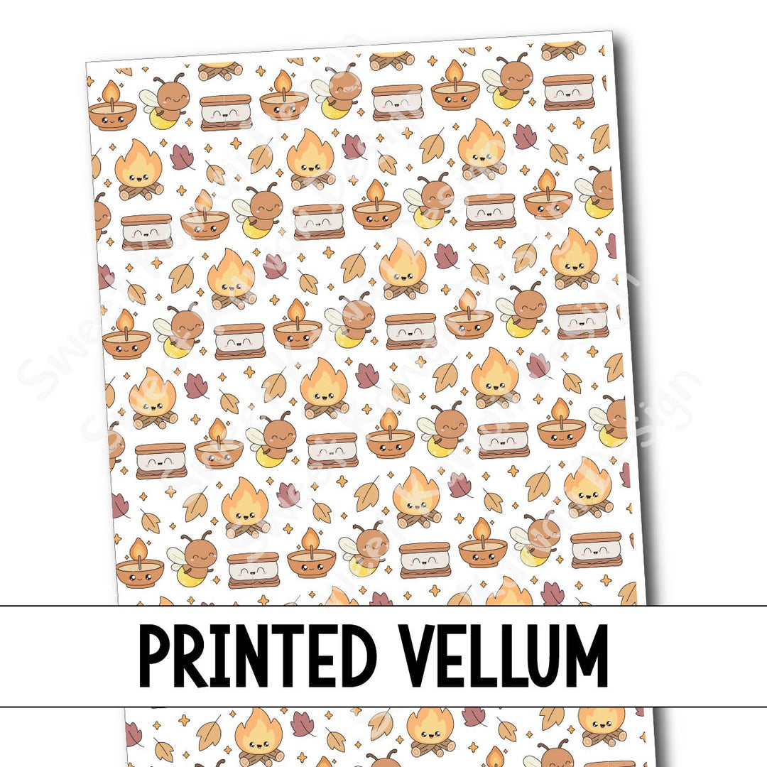 Printed Vellum - Backyard Bonfire