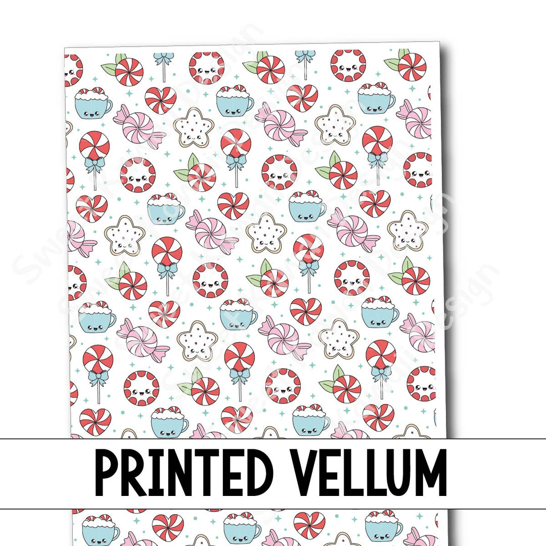 Printed Vellum - Peppermint Dreams