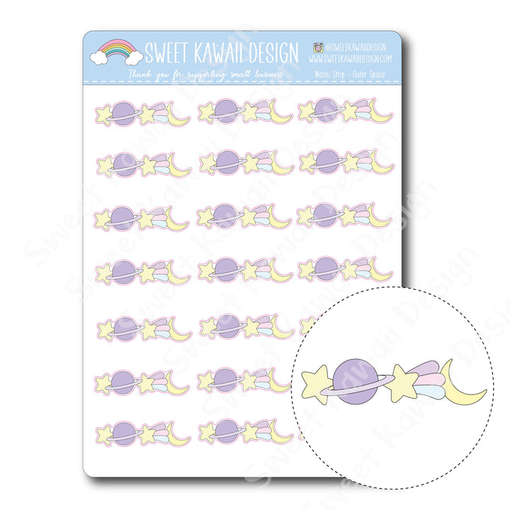 Washi Strip Stickers - Outer Space