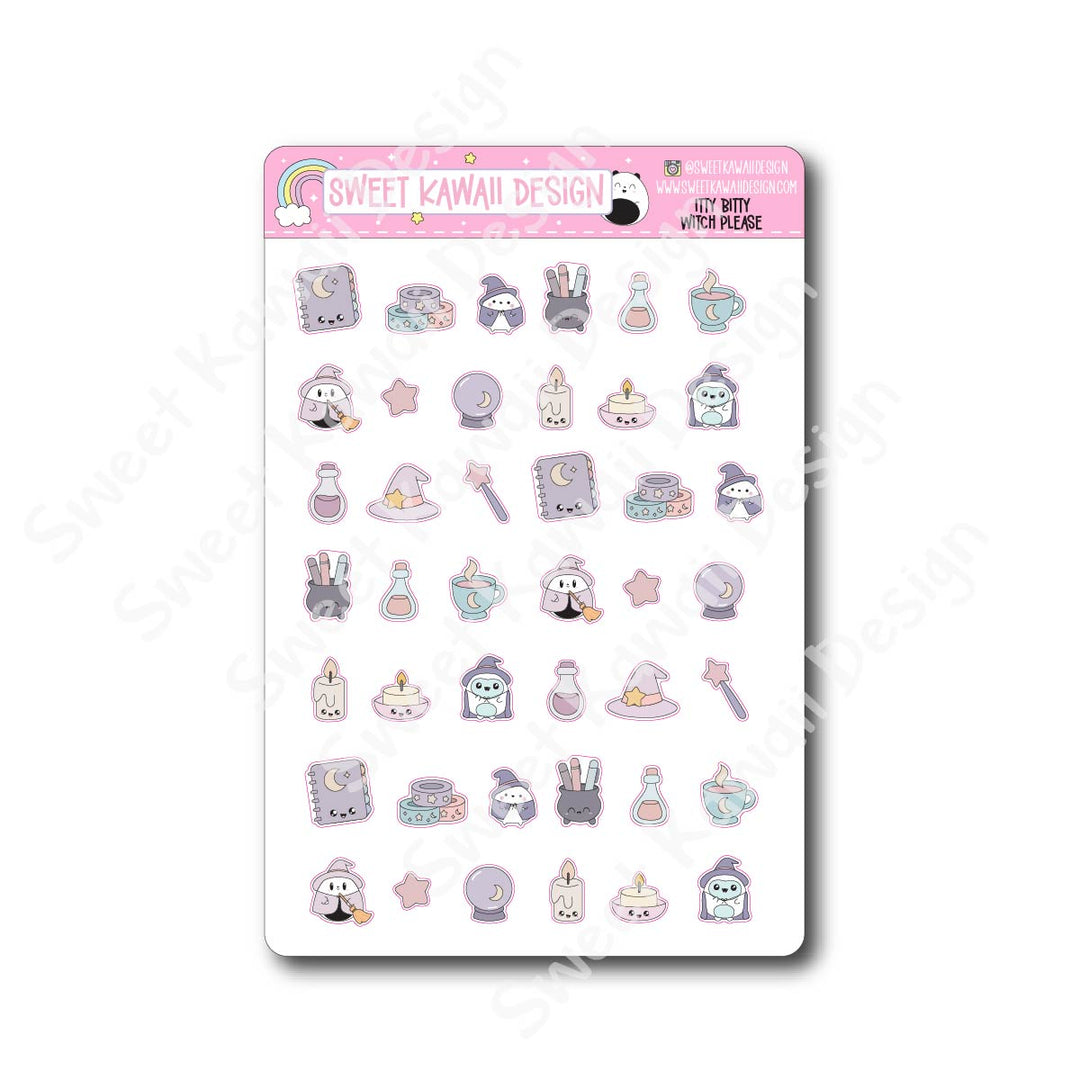 Kawaii Witch Please Stickers