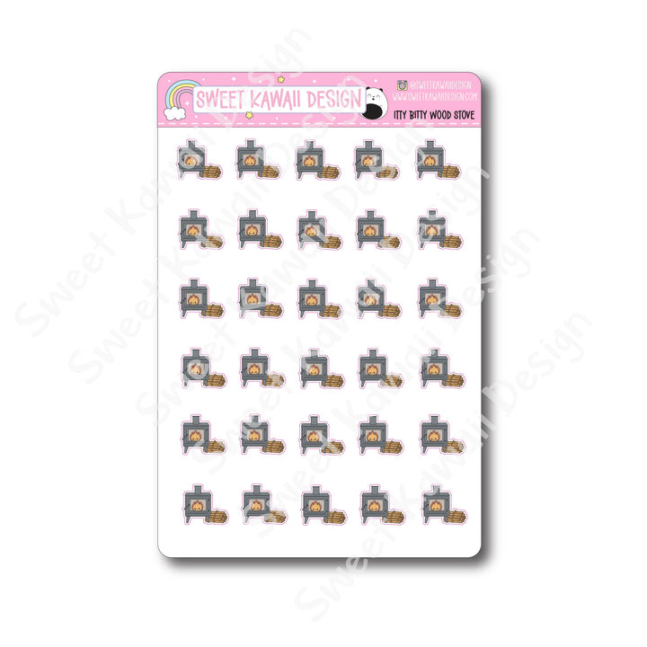 Kawaii Wood Stove Stickers