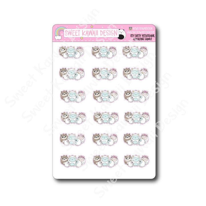 Kawaii Yeti (Frank) Stickers - Irritating Family