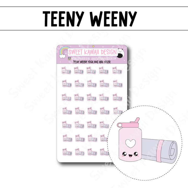 Teeny Weeny Yoga Mat and Water Stickers