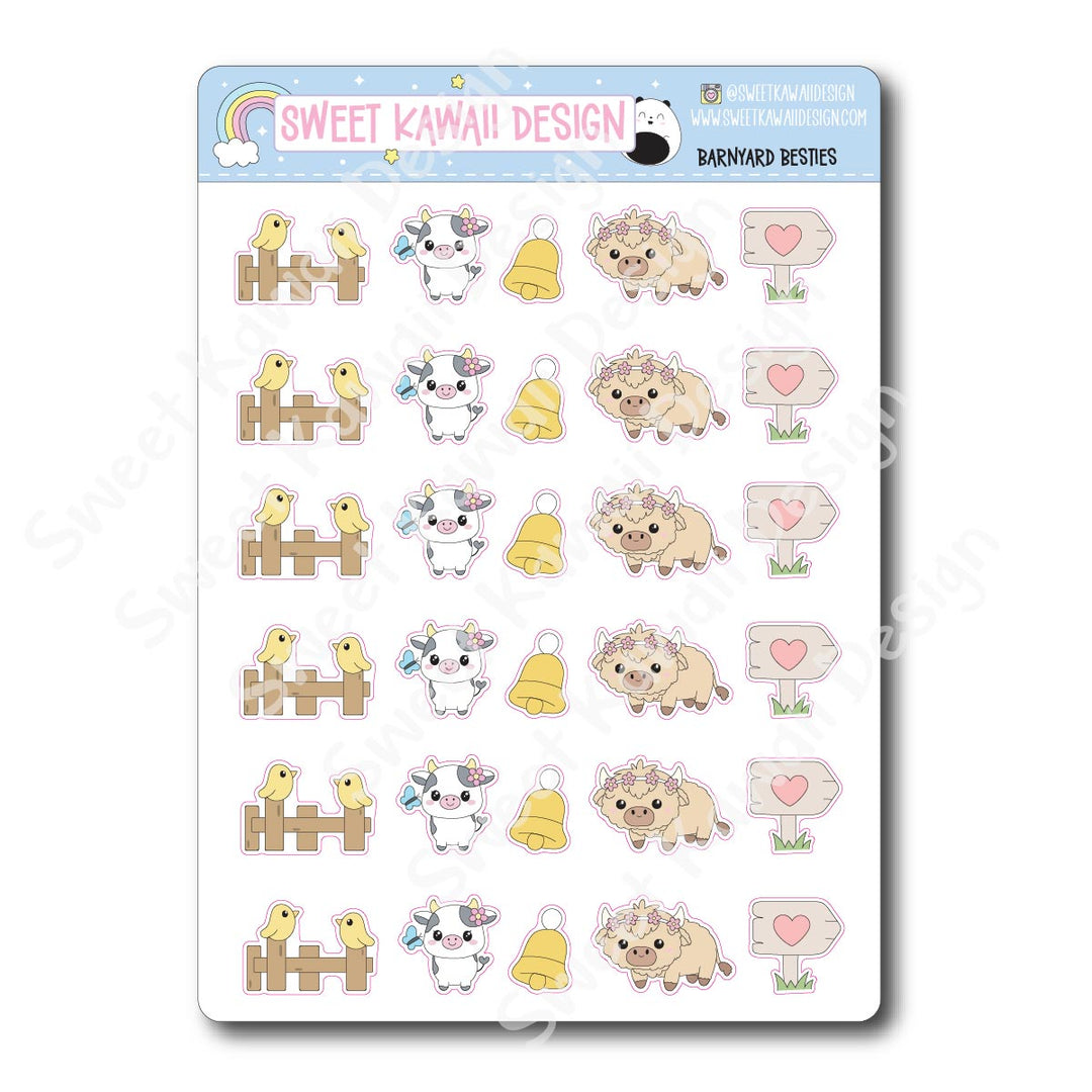 Kawaii Barnyard Besties Stickers