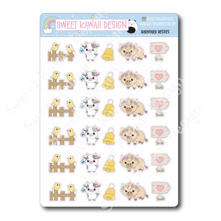 Kawaii Barnyard Besties Stickers