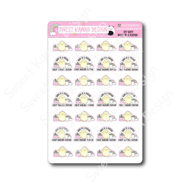 Kawaii Birds of a Feather Stickers