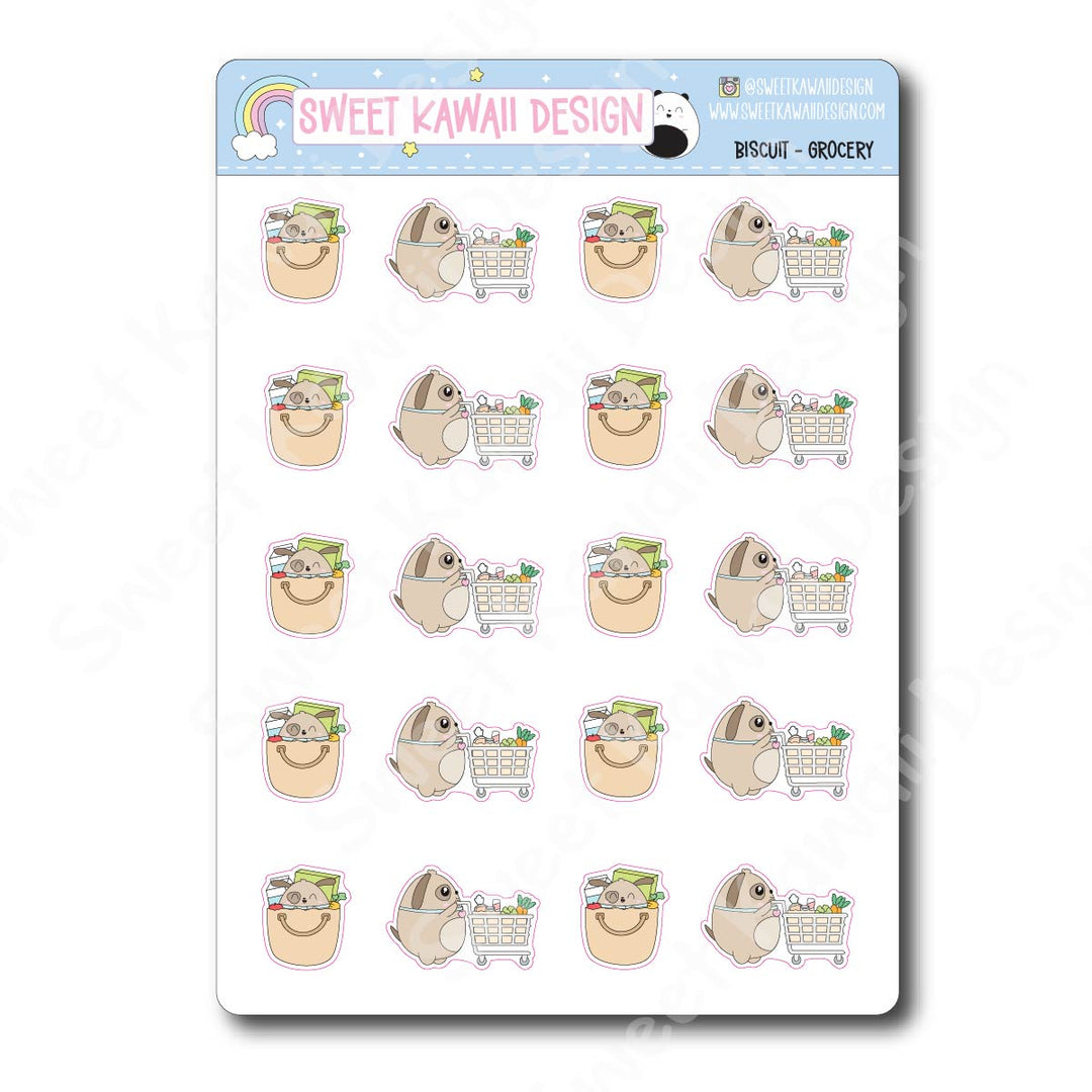 Kawaii Biscuit Stickers - Grocery