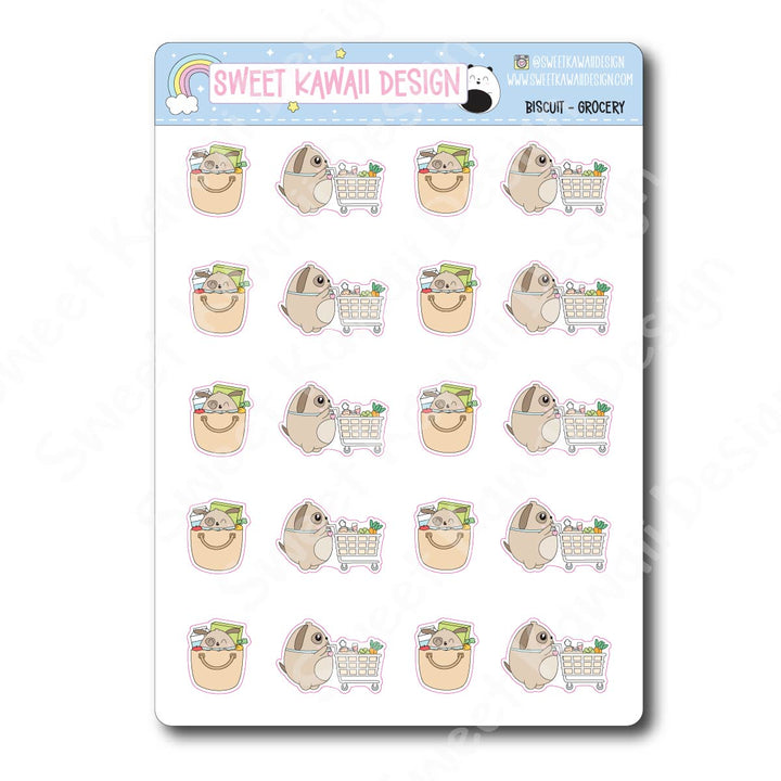 Kawaii Biscuit Stickers - Grocery