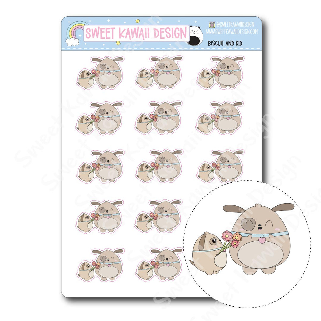Kawaii Biscuit and Kid Stickers