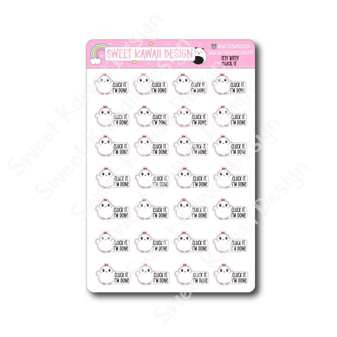 Kawaii Cluck It Stickers