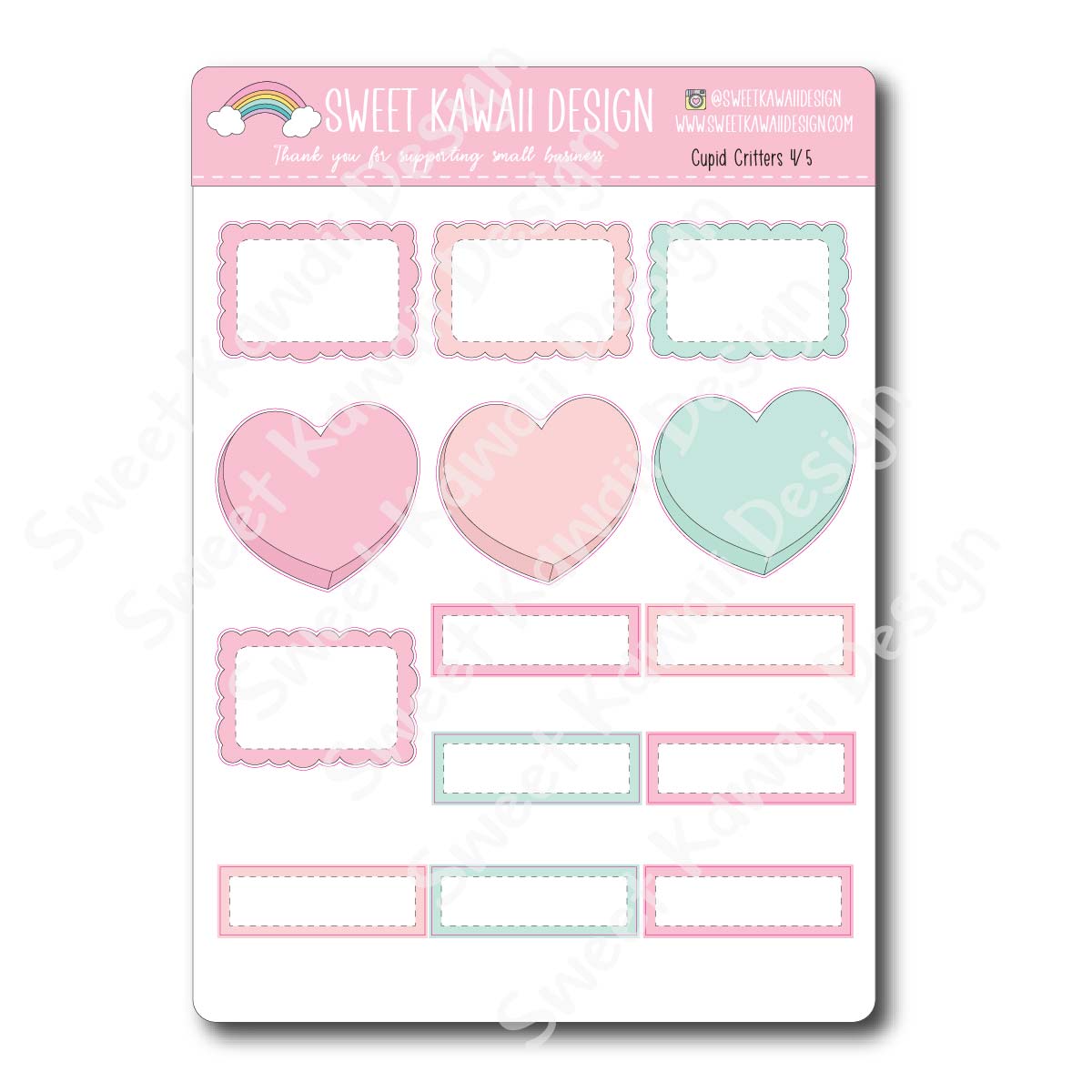 Weekly Kit - Cupid Critters - SIZE OPTIONS AVAILABLE