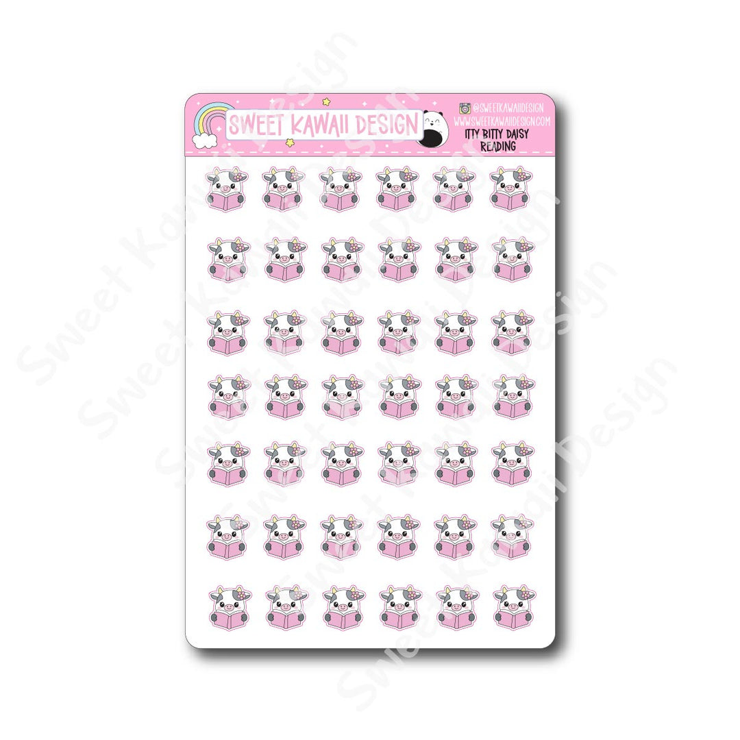 Kawaii Daisy Stickers - Reading