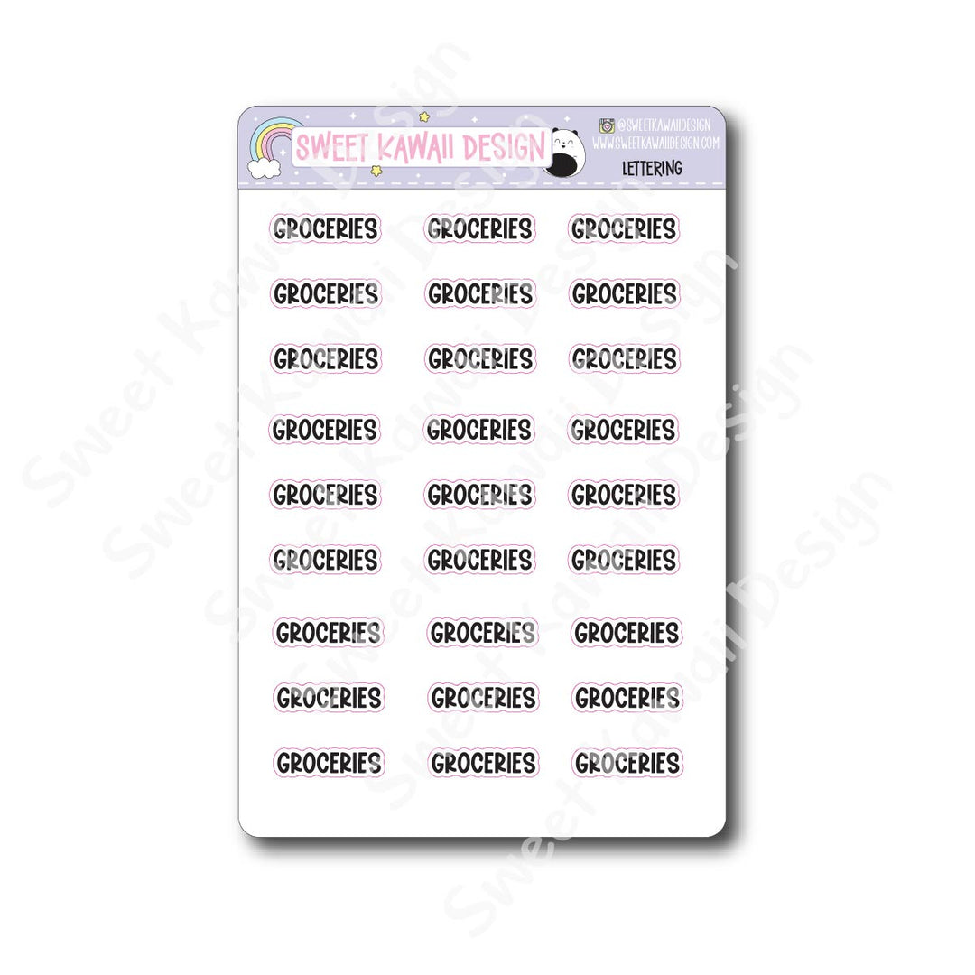 Lettering - Groceries