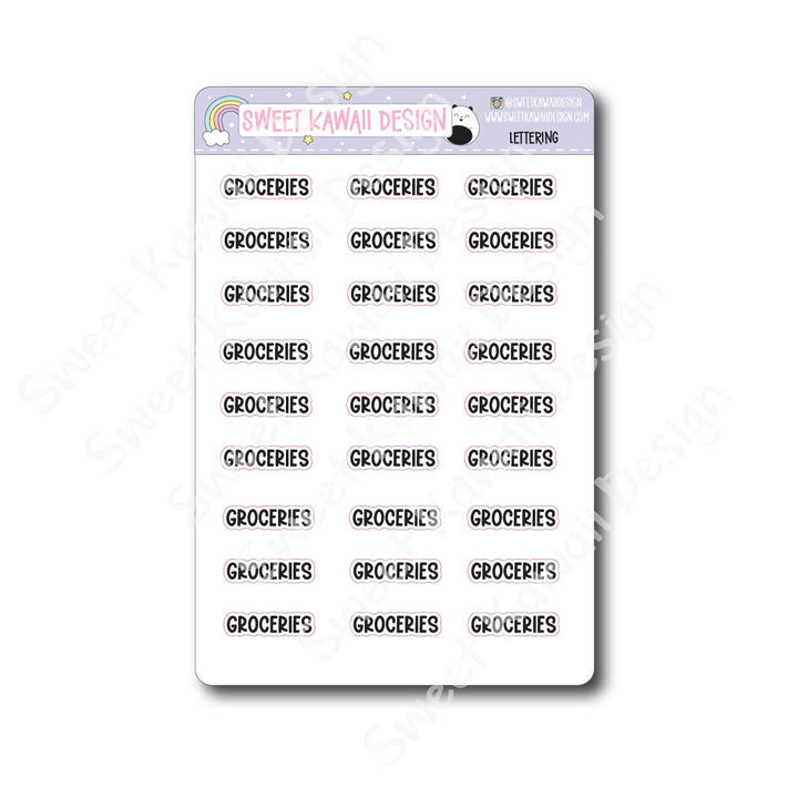 Lettering - Groceries