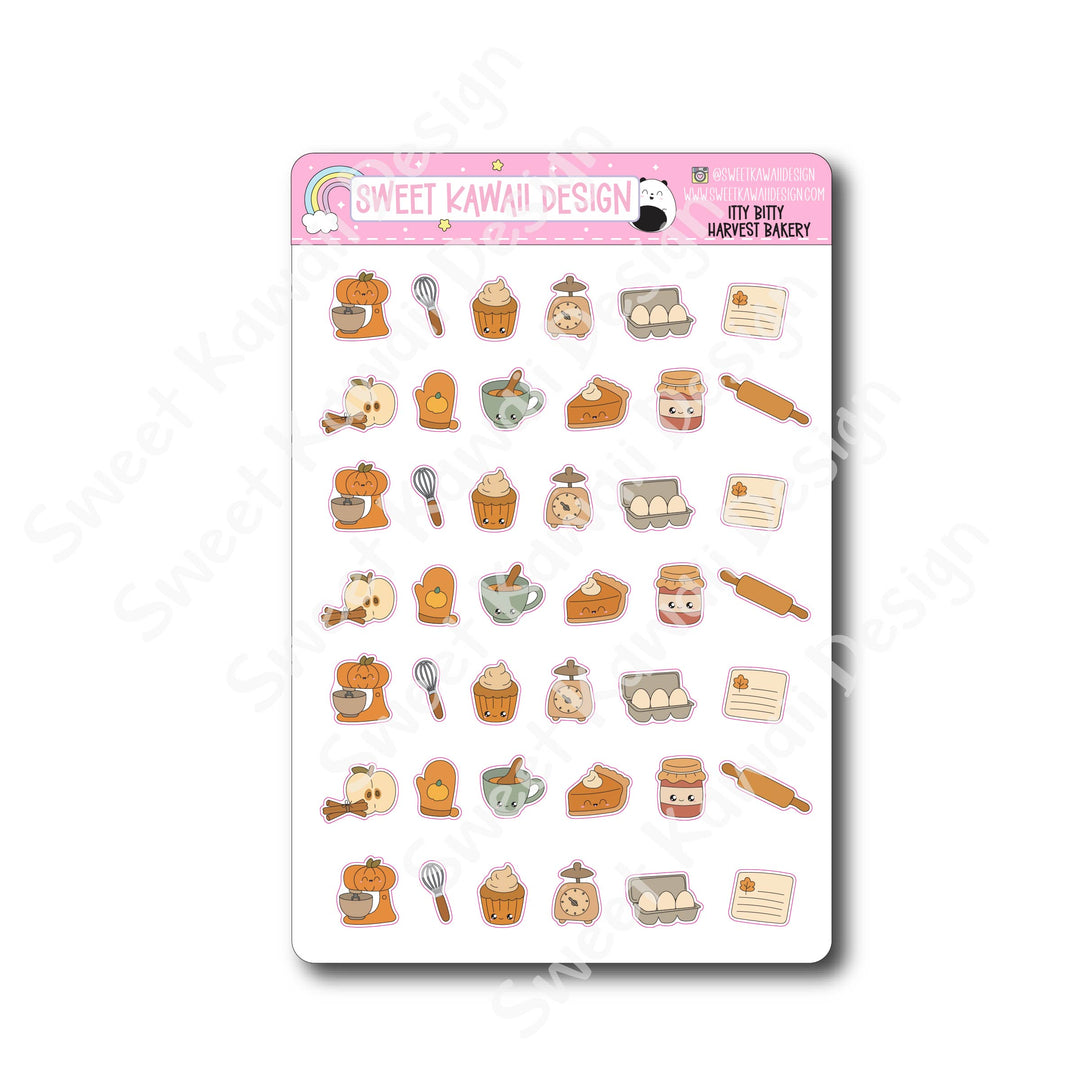 Kawaii Harvest Bakery Stickers