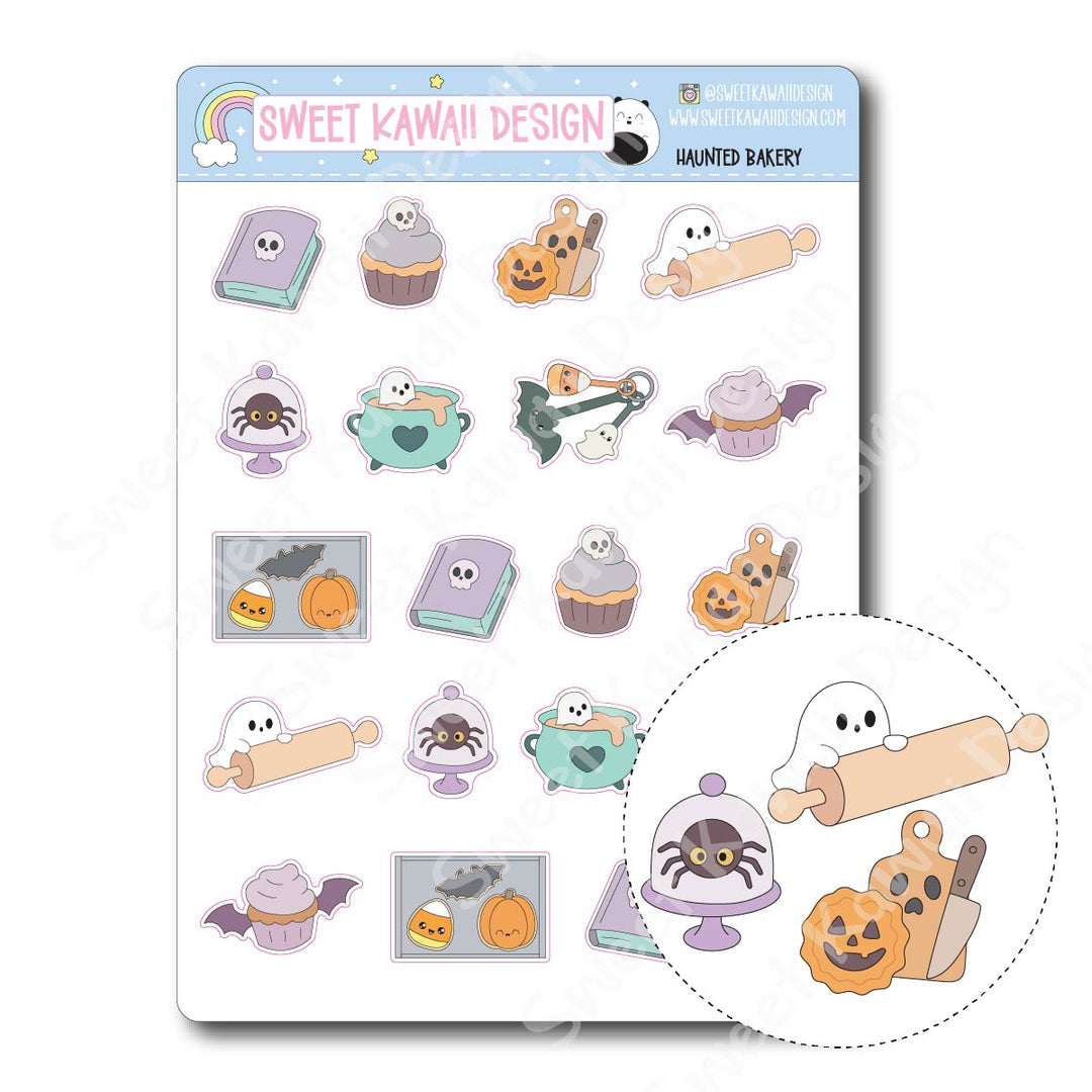 Kawaii Haunted Bakery Stickers