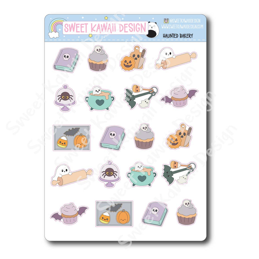 Kawaii Haunted Bakery Stickers
