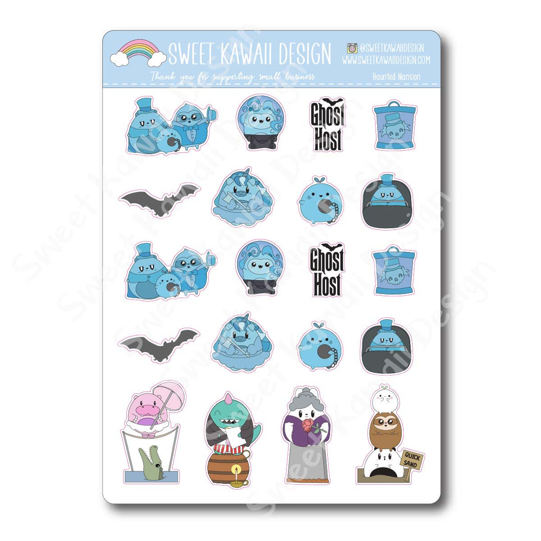 Kawaii Haunted Mansion Stickers