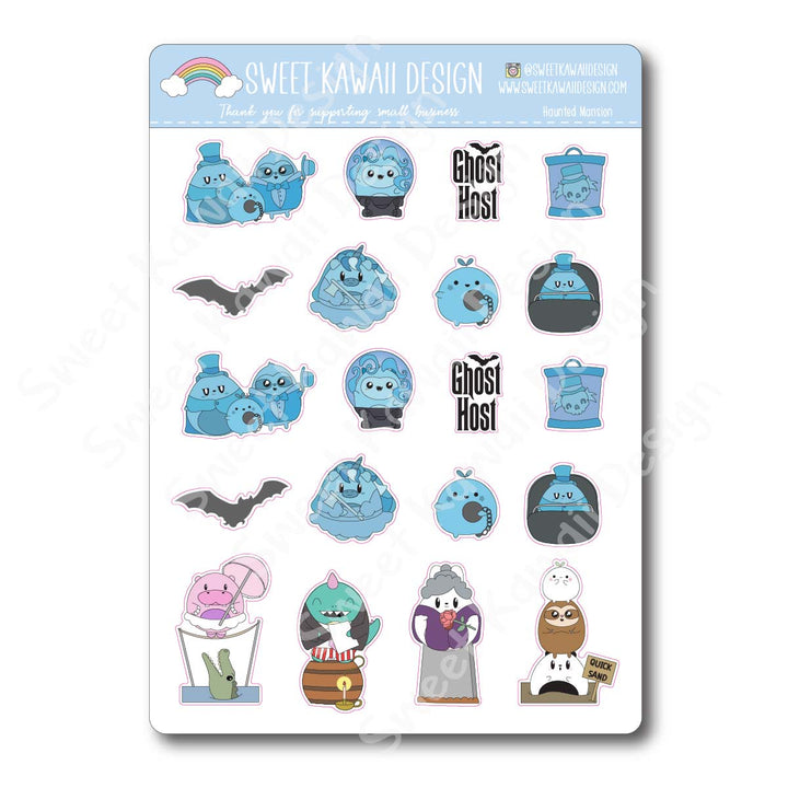 Kawaii Haunted Mansion Stickers
