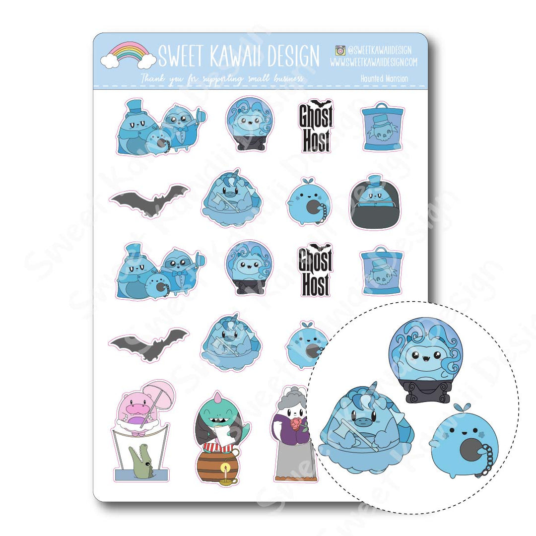 Kawaii Haunted Mansion Stickers