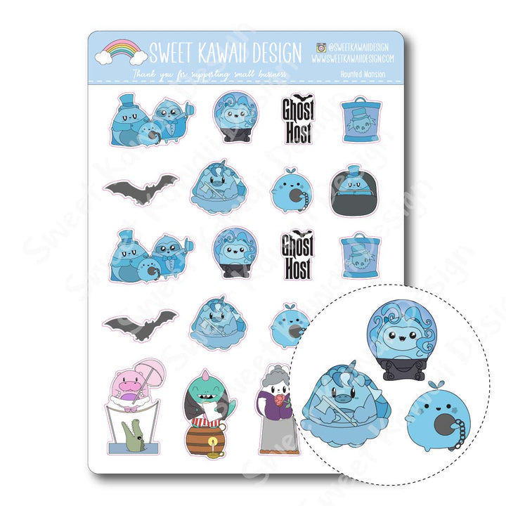 Kawaii Haunted Mansion Stickers