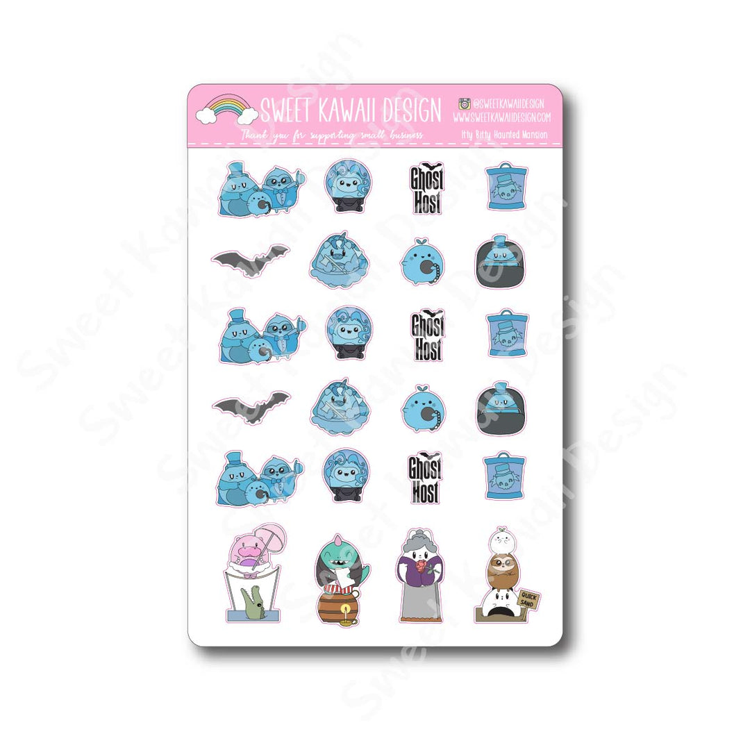 Kawaii Haunted Mansion Stickers