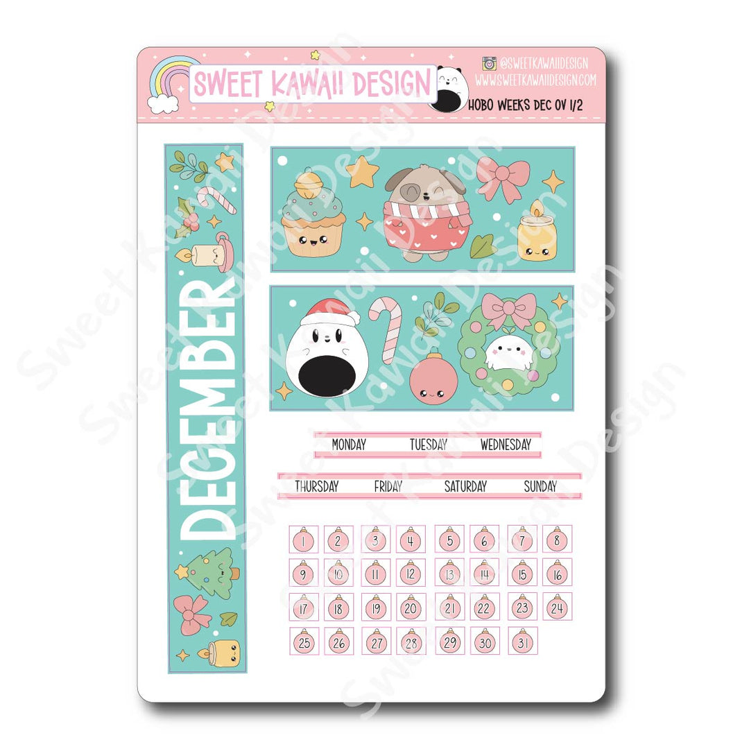 December 2025 Monthly Overview Stickers - HOBONICHI WEEKS