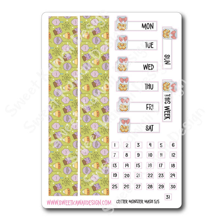 Weekly Kit - Critter Monster Mash - SIZE OPTIONS AVAILABLE