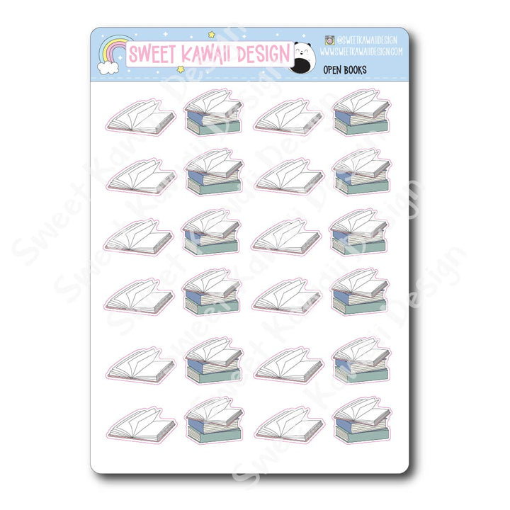 Kawaii Open Book Stickers
