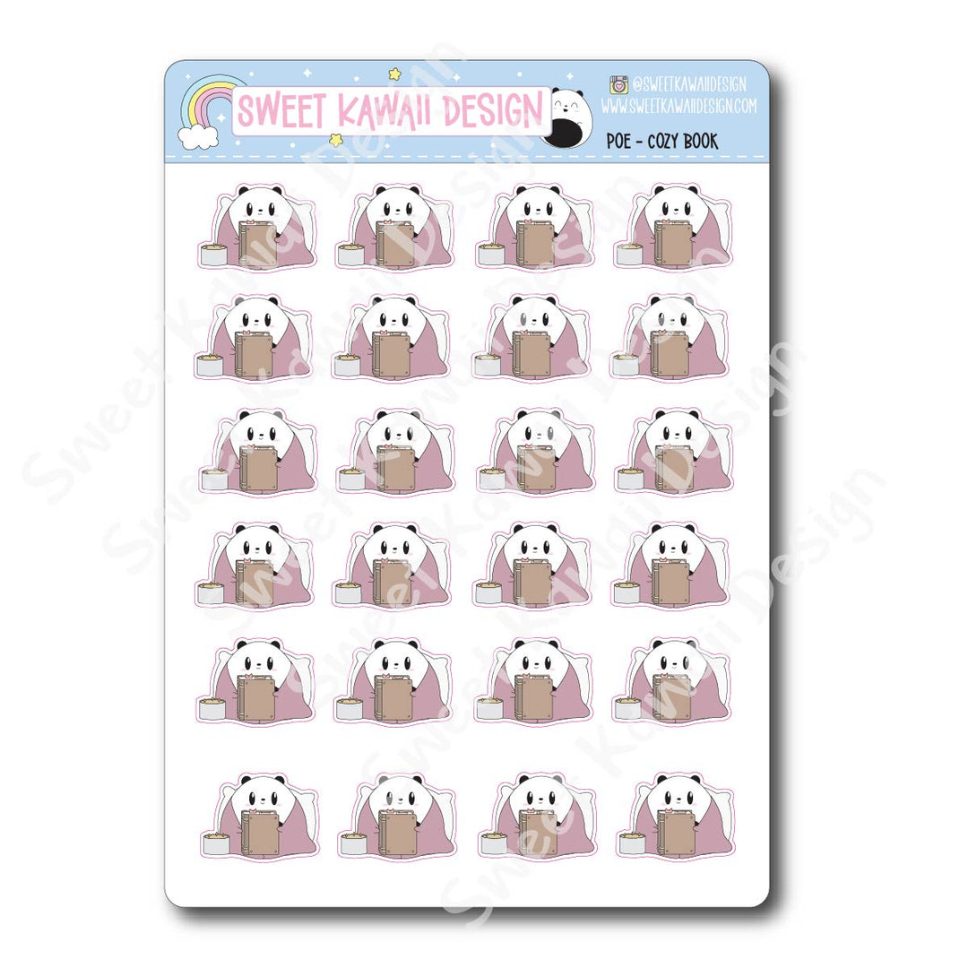 Kawaii Poe Stickers - Cozy Book