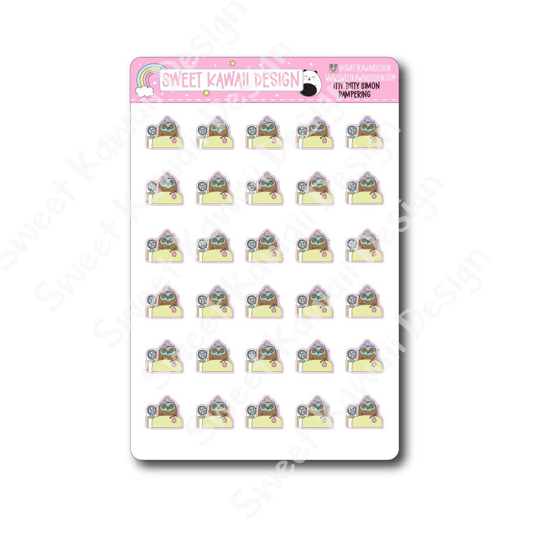 Kawaii Simon Stickers - Pampering