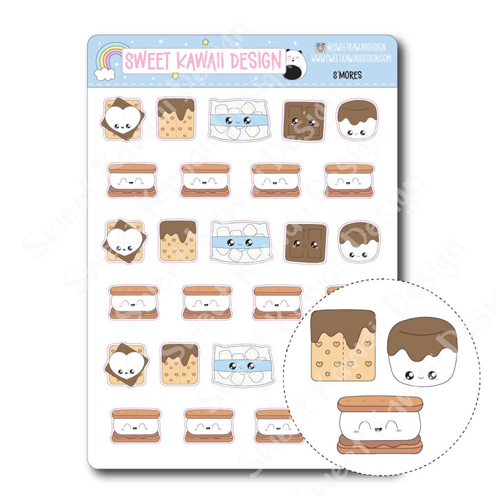 Kawaii S'mores Stickers