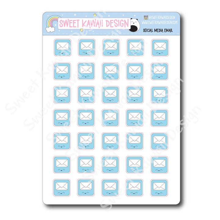 Kawaii Social Media Stickers - OPTIONS AVAILABLE