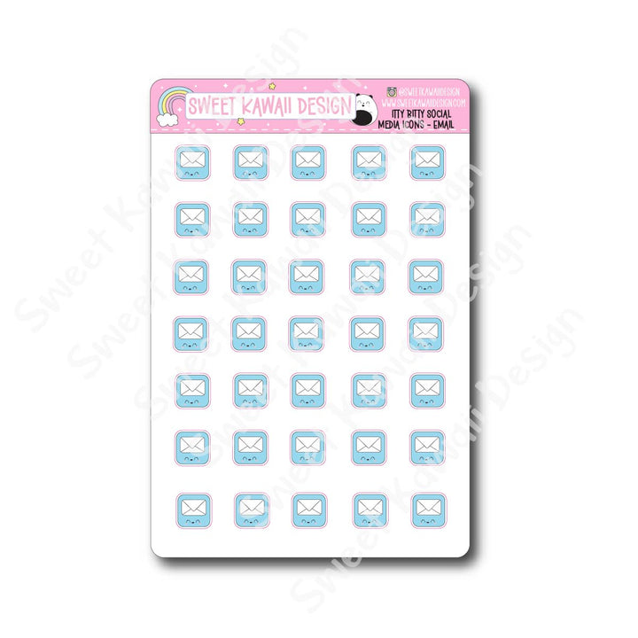 Kawaii Social Media Stickers - OPTIONS AVAILABLE