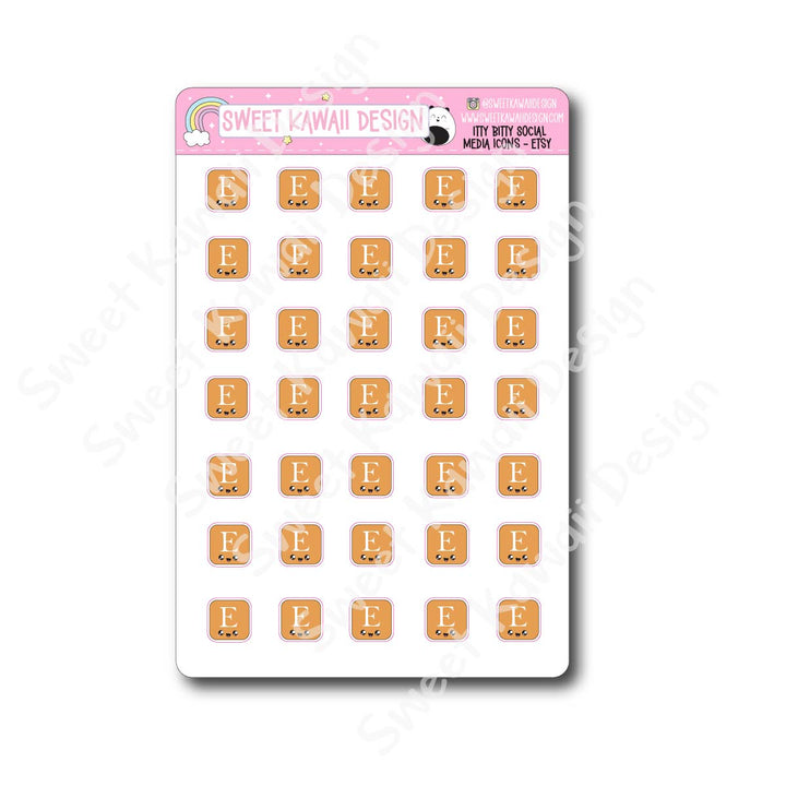 Kawaii Social Media Stickers - OPTIONS AVAILABLE