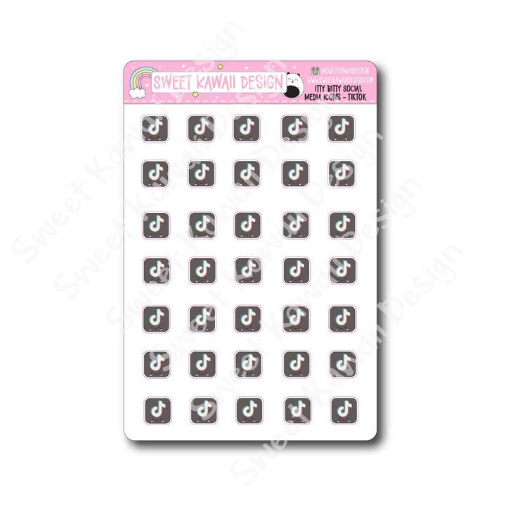 Kawaii Social Media Stickers - OPTIONS AVAILABLE
