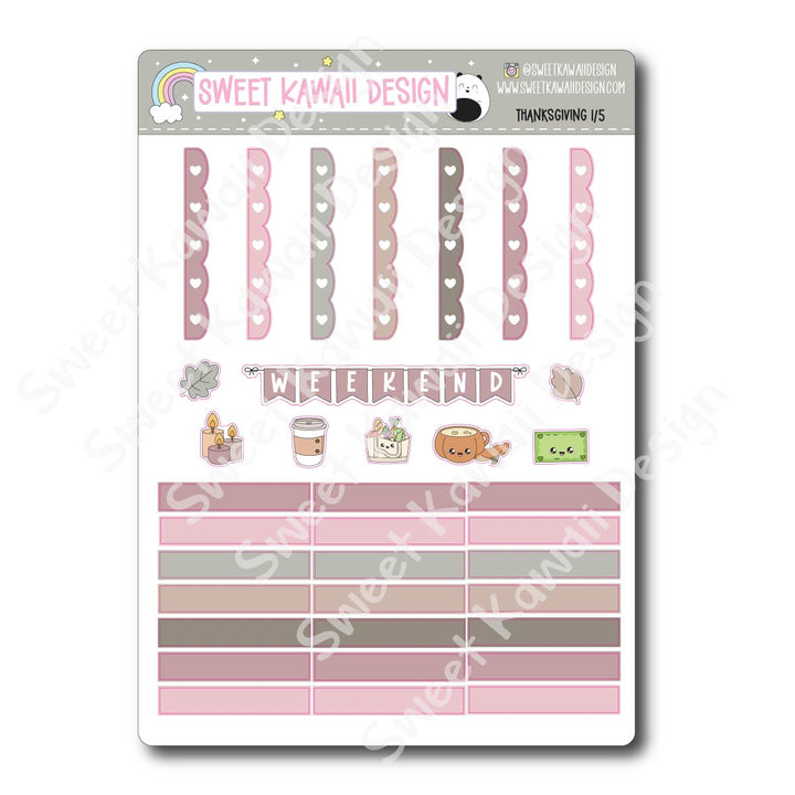 Weekly Kit - Thanksgiving - SIZE OPTIONS AVAILABLE