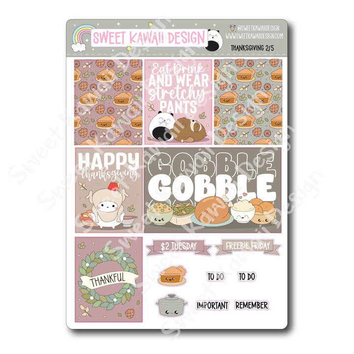 Weekly Kit - Thanksgiving - SIZE OPTIONS AVAILABLE