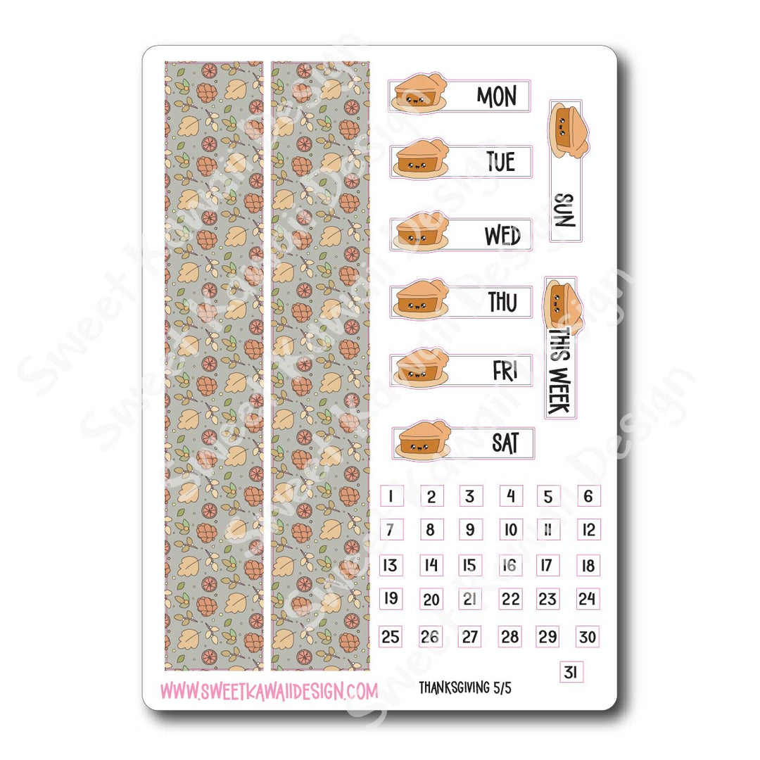 Weekly Kit - Thanksgiving - SIZE OPTIONS AVAILABLE