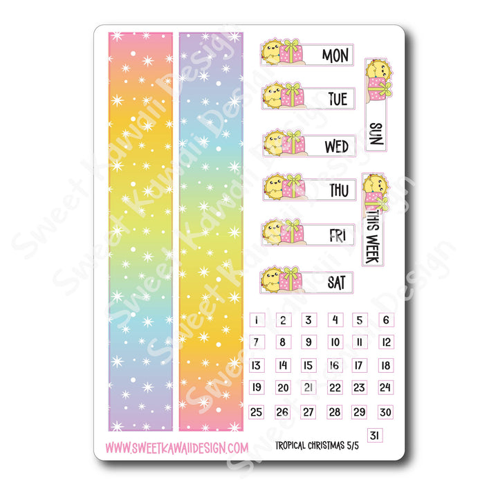 Weekly Kit - Tropical Christmas - SIZE OPTIONS AVAILABLE