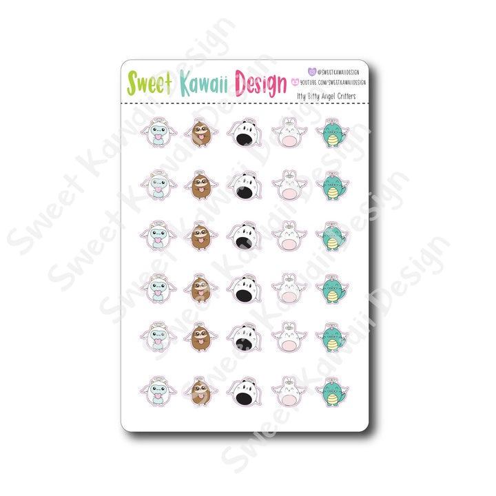 Kawaii Angel Critter Stickers
