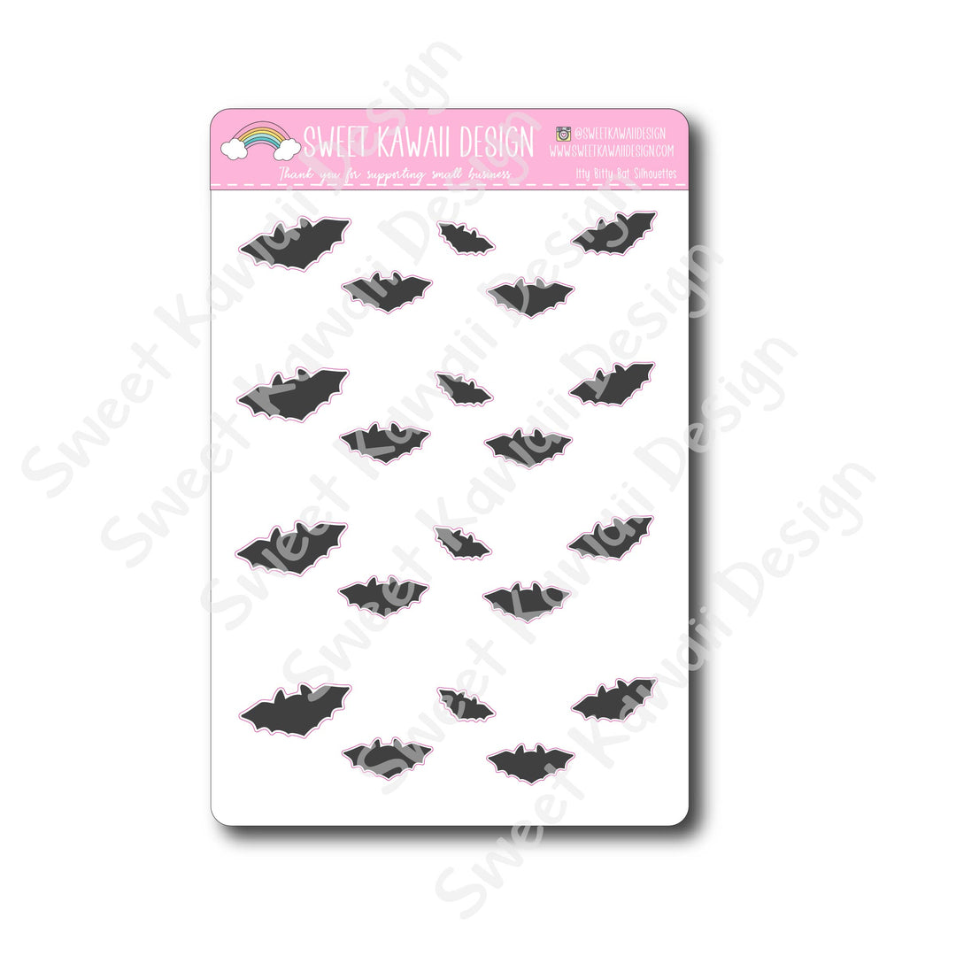 Kawaii Bat Silhouette Stickers