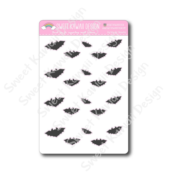 Kawaii Bat Silhouette Stickers